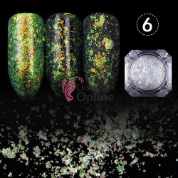 Decor pentru unghii NADP033DD Fulgi de gheata, paiete Cameleon Amelie pentru unghii Cod FC06 + 1 aplicator